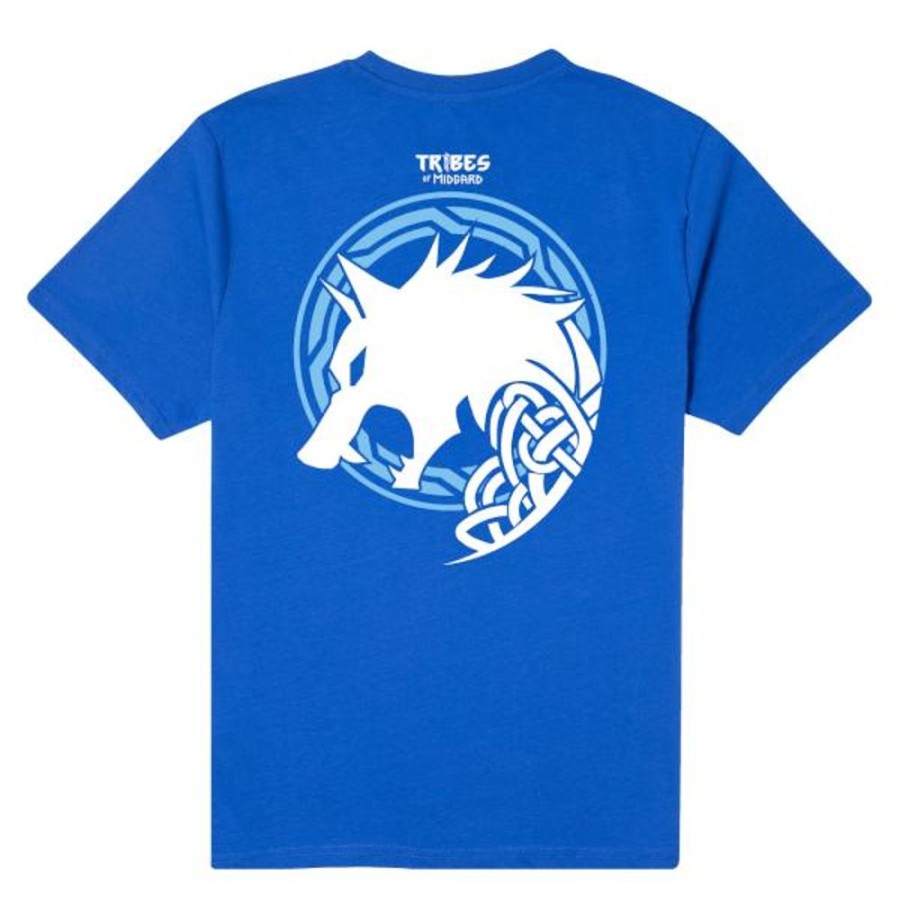 Tribes Of Midgard Gearbox T-Shirts | Tribes Of Midgard Fenrir Unisex T-Shirt-Blue