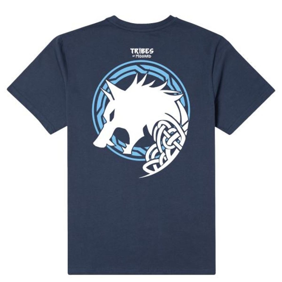 Tribes Of Midgard Gearbox T-Shirts | Tribes Of Midgard Fenrir Unisex T-Shirt-Navy