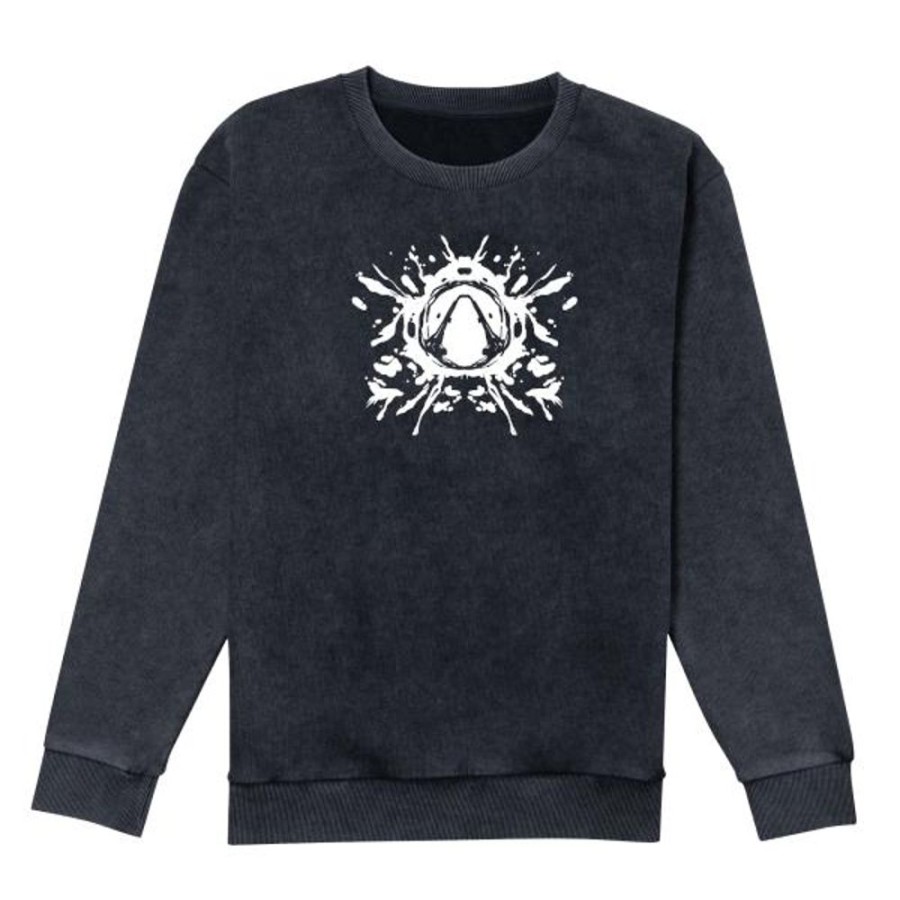 Borderlands Gearbox Hoodies & Sweatshirts | Borderlands Rorschach Sweatshirt-Black Acid Wash