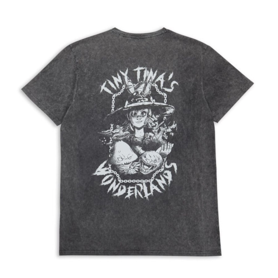 Tiny Tina'S Wonderlands Gearbox T-Shirts | Tiny Tina'S Wonderlands Tiny Tina Horror Unisex T-Shirt-Black Acid Wash