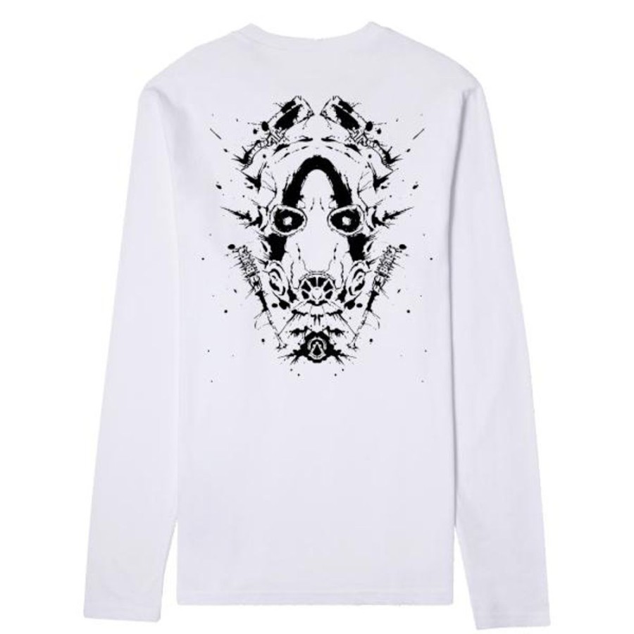 Borderlands Gearbox T-Shirts | Borderlands Rorschach Men'S Long Sleeve T-Shirt-White