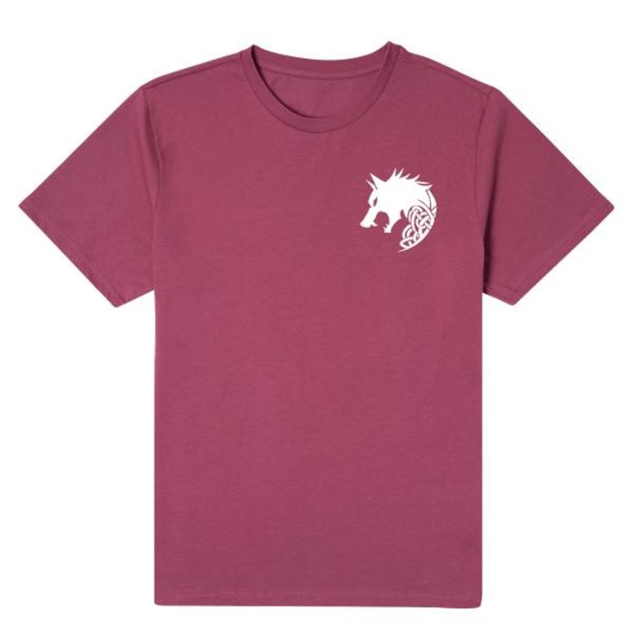 Tribes Of Midgard Gearbox T-Shirts | Tribes Of Midgard Fenrir Unisex T-Shirt-Burgundy