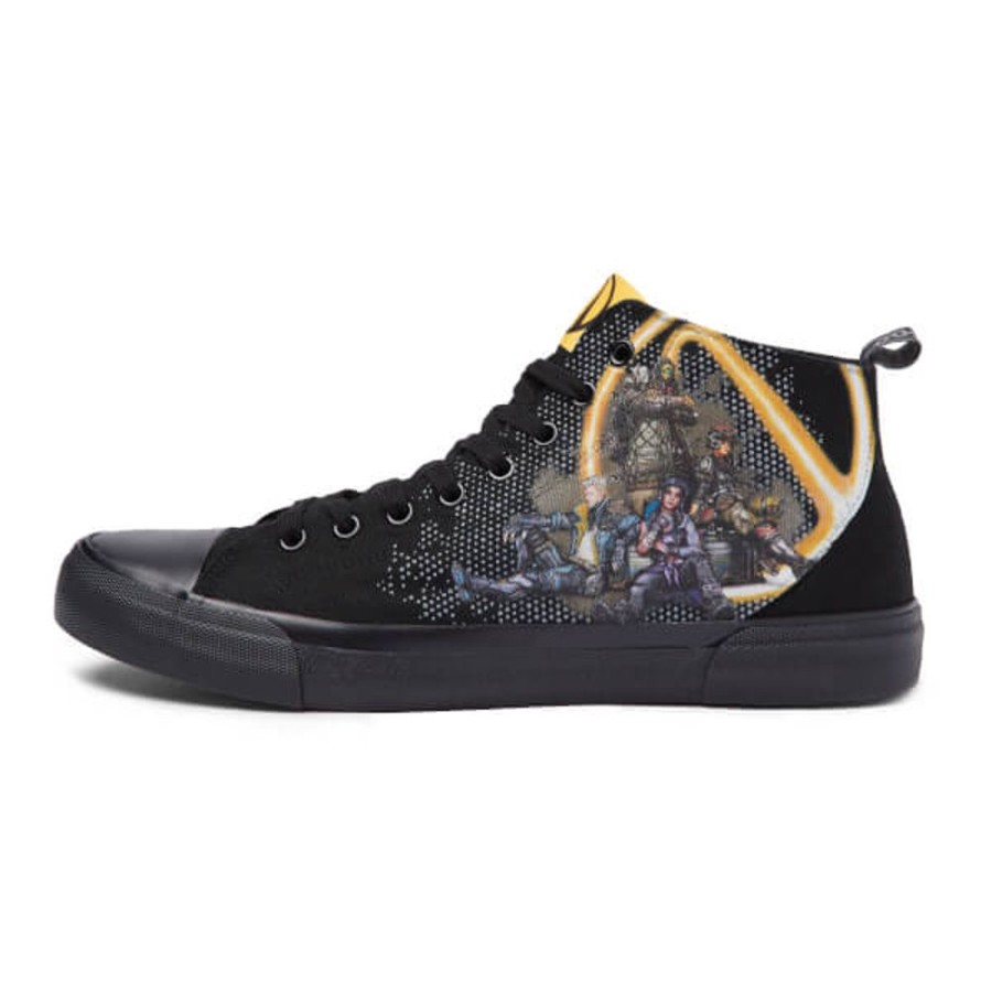 Borderlands Gearbox | Akedo X Borderlands Cl4P-Tp All Black Signature High Top