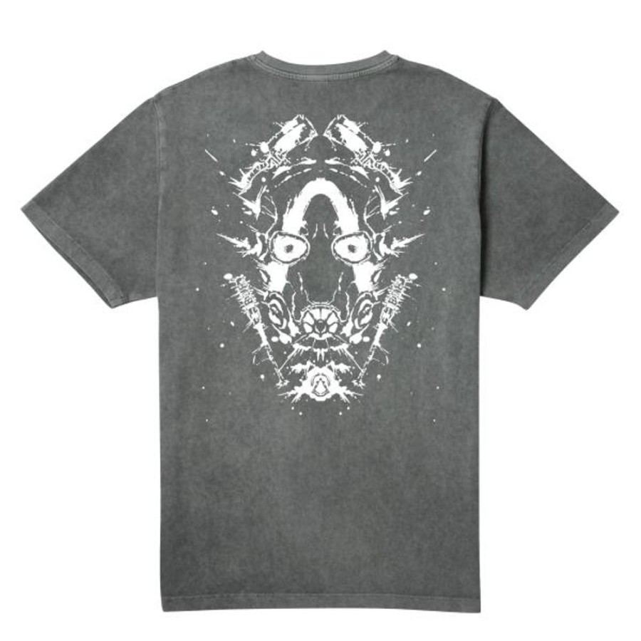 Borderlands Gearbox T-Shirts | Borderlands Rorschach Men'S T-Shirt-Black Acid Wash