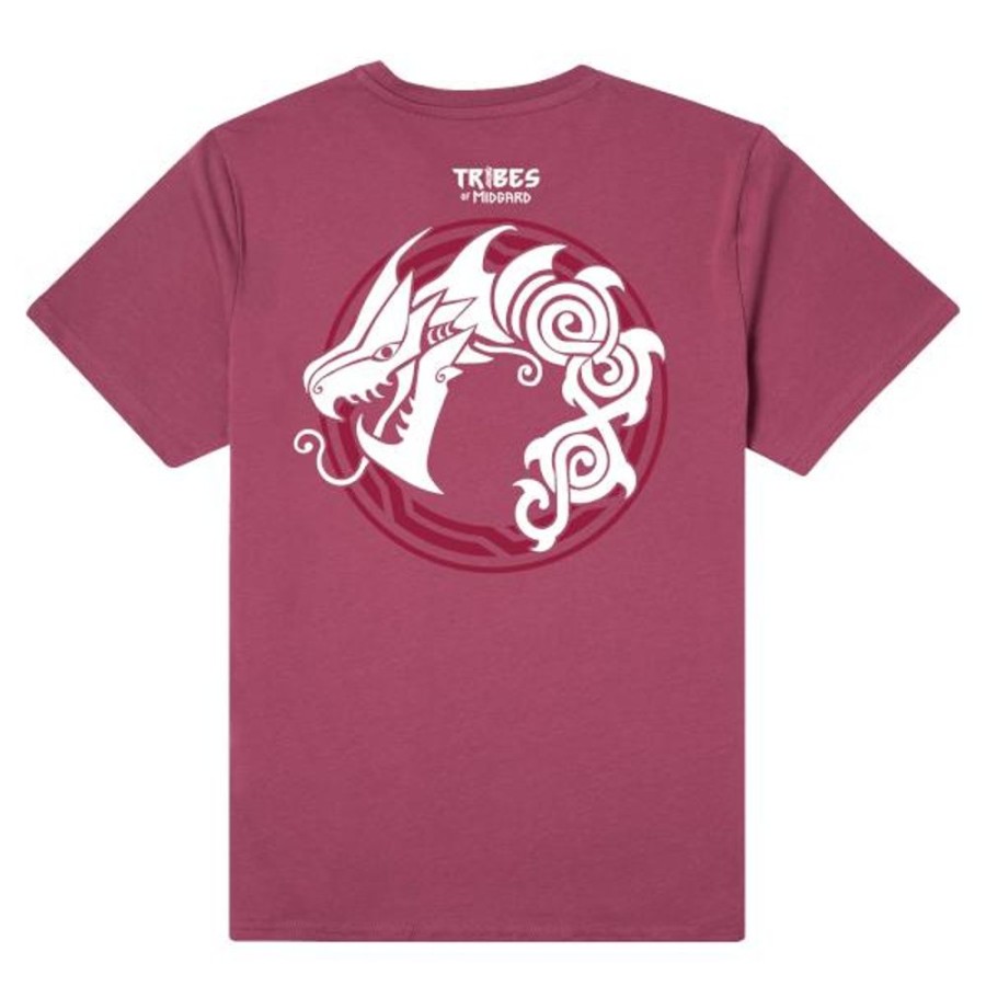 Tribes Of Midgard Gearbox T-Shirts | Tribes Of Midgard Jormie Unisex T-Shirt-Burgundy