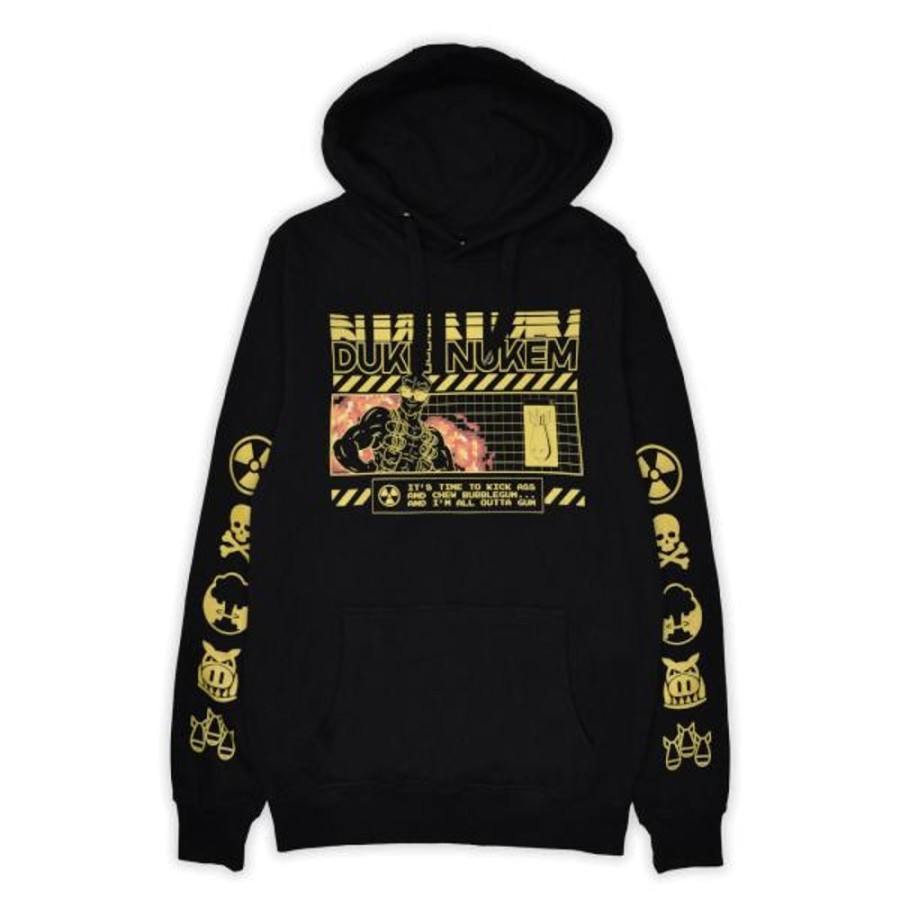 Duke Nukem Gearbox Hoodies & Sweatshirts | Duke Nukem All Outta Gum Hoodie-Black