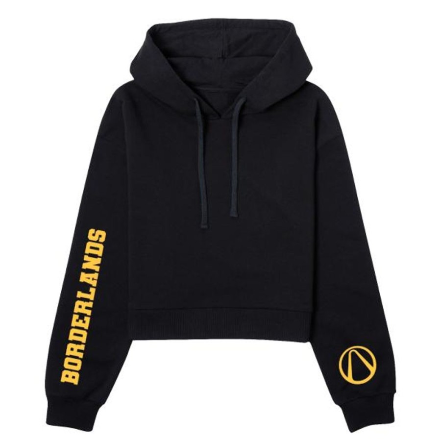 Borderlands Gearbox Hoodies & Sweatshirts | Borderlands Women'S Cropped Hoodie-Black