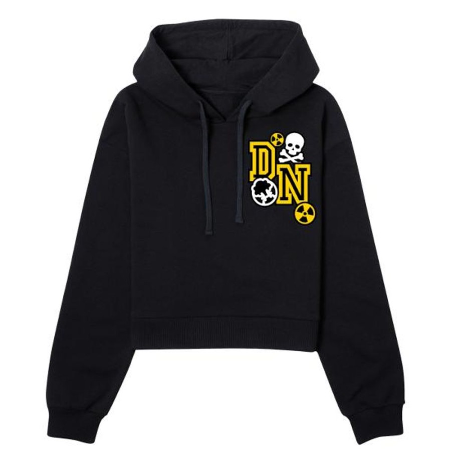 Duke Nukem Gearbox Hoodies & Sweatshirts | Duke Nukem Women'S Cropped Hoodie-Black