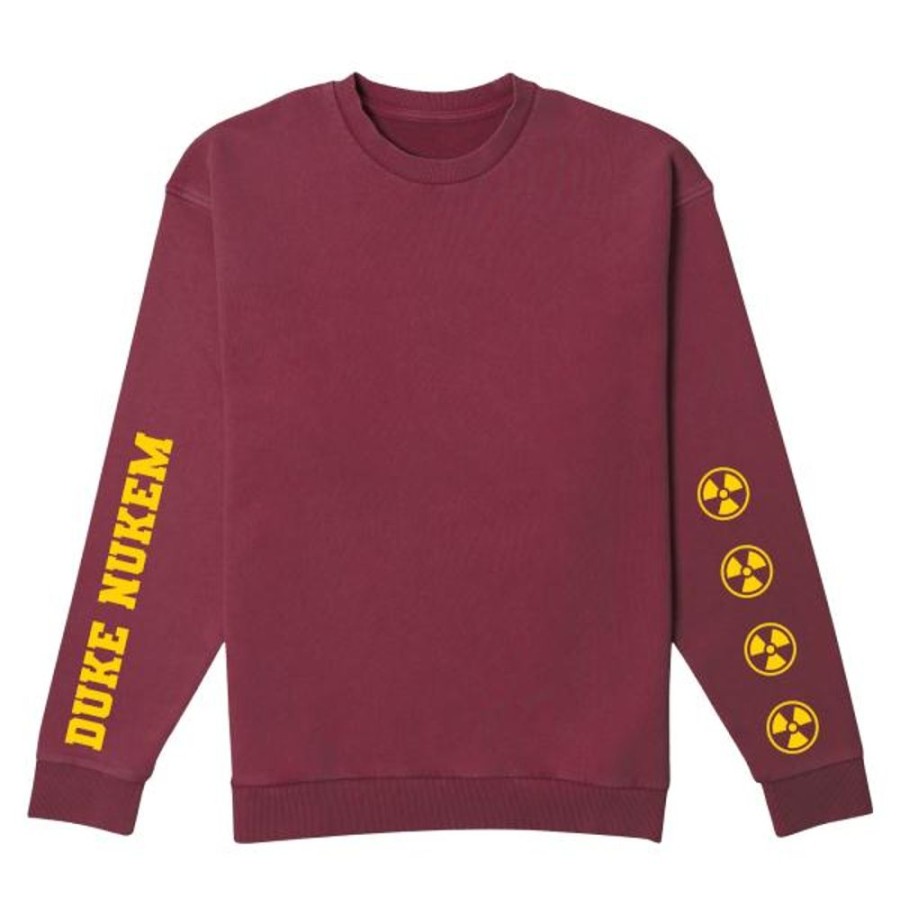 Duke Nukem Gearbox Hoodies & Sweatshirts | Duke Nukem Sweatshirt-Burgundy